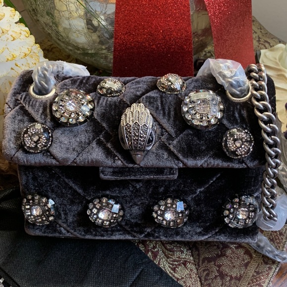Kurt Geiger Handbags - SOLD⛔️Auth.KURT GEIGER LONDON Velvet crystals  chain convert shoulder/Crosb